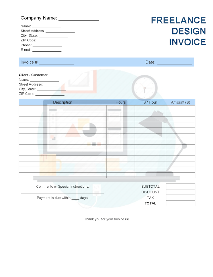 Design Invoice Templates file